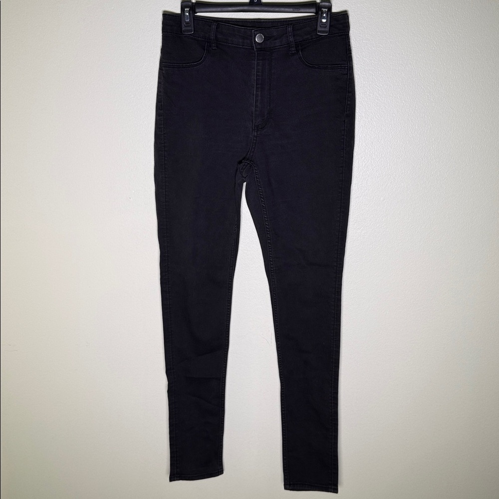 Black denim stretchy jeans*